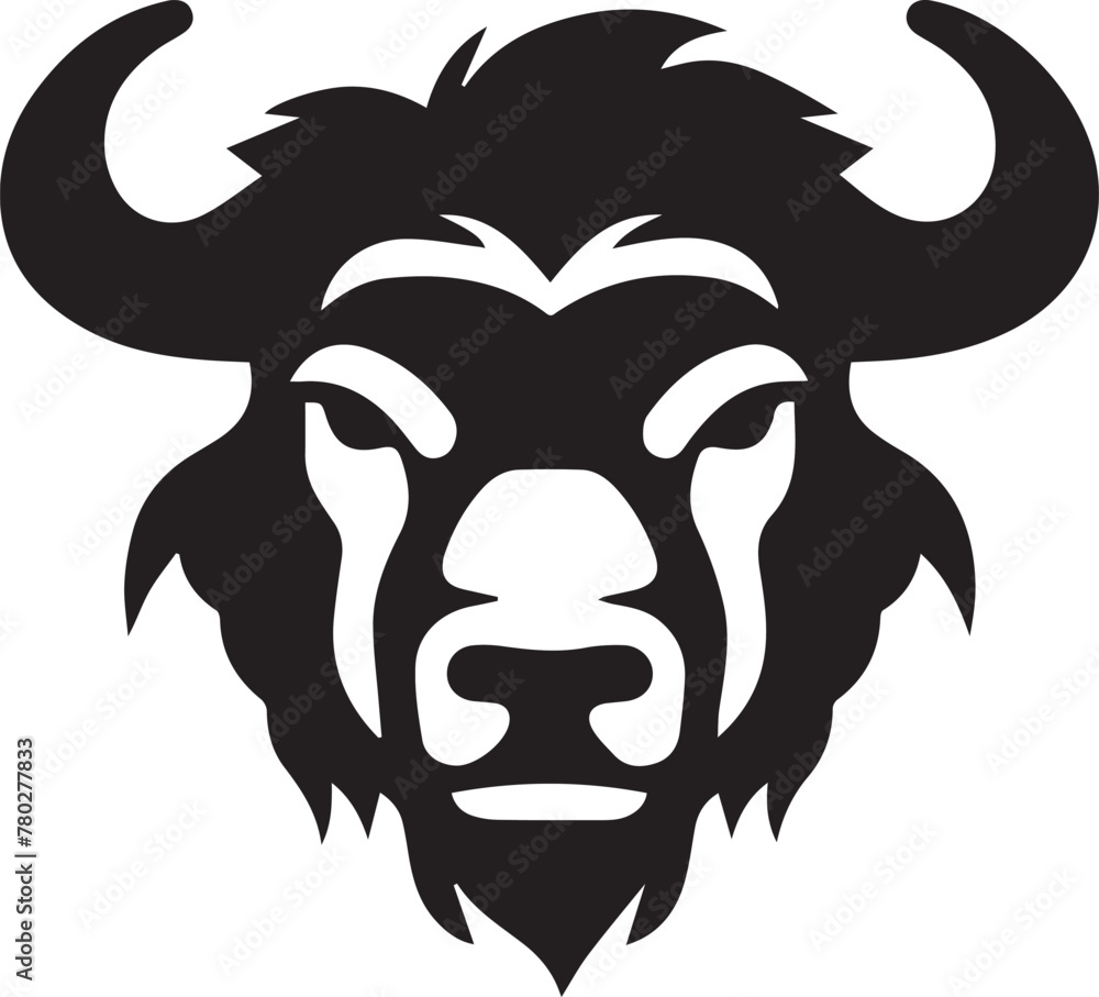 Obraz premium Buffalo logo vector illustration