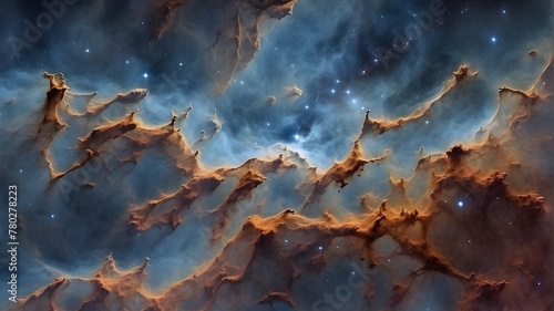 In the Carina Nebula, jet. made up of dust and gas.