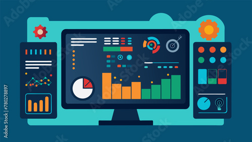A closeup of a control panel displaying various metrics and data visualizations powered by an edge computing system. Realtime monitoring and