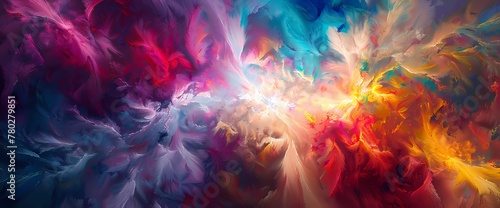 A kaleidoscope of colors intertwines in a delicate ballet of light, each hue a brushstroke upon the canvas of eternity.