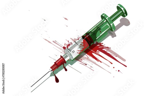 syringe has a coronal on it