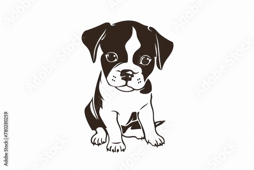 small black and white puppy for dogs photo