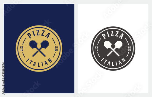 Free Download Shovel and Flame Pizza Italian Food logo design vector - GFXLoad