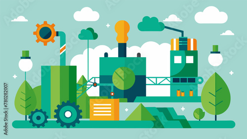 Intricate machinery hums with efficient energy usage a key factor in the companys goal to become carbon neutral and decrease its environmental