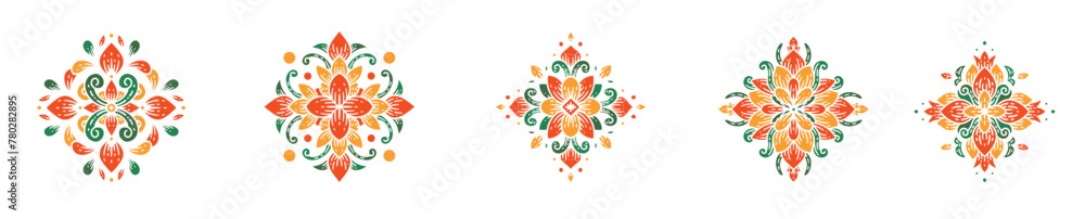 Mandala yantra floral pattern for decorative 3