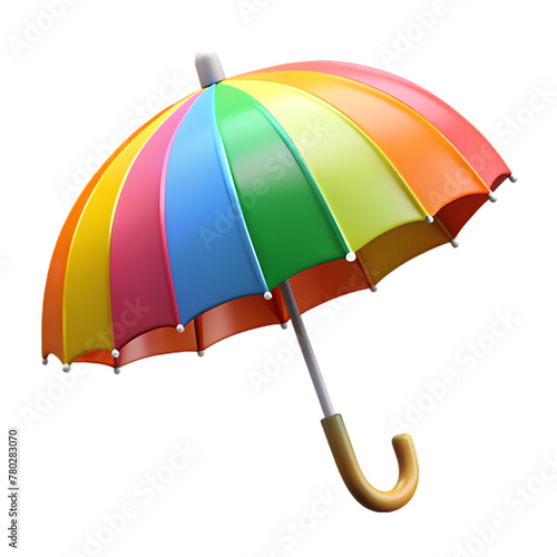 a 3d colorful umbrella photo