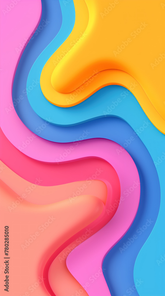 A vivid and fluid wave of colors creates a dynamic and modern abstract background. A vivid and fluid wave of colors creates a dynamic and modern abstract background.