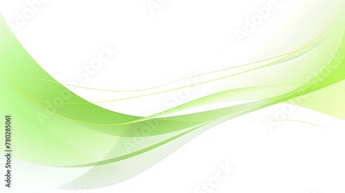 Essential green and white curve waves illustration on white background for wallpaper  abstract dynamic green wavy backdrop