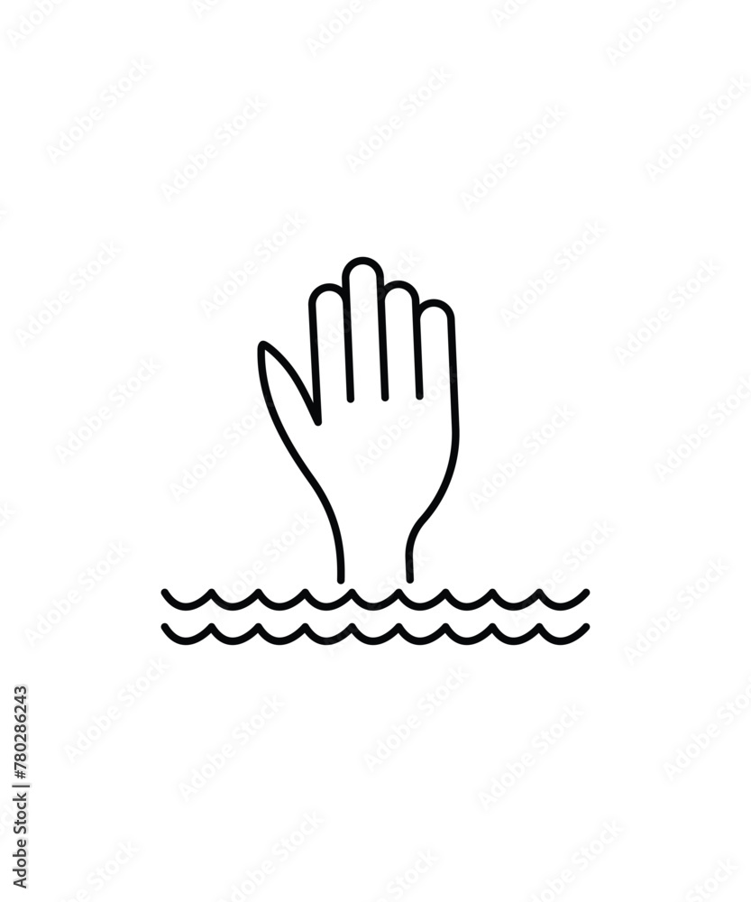 Obraz premium helping hand icon, vector best line icon.