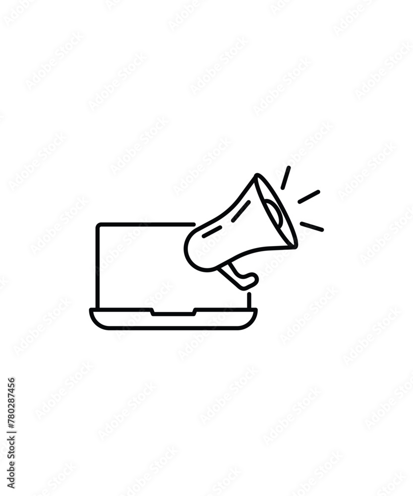 online marketing icon, vector best line icon. online marketing icon, vector best line icon.