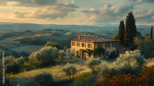 Captivating Countryside Retreat in the Heart of Tuscan Heartlands Showcasing Magnificent Villas Vineyards and Majestic Landscapes