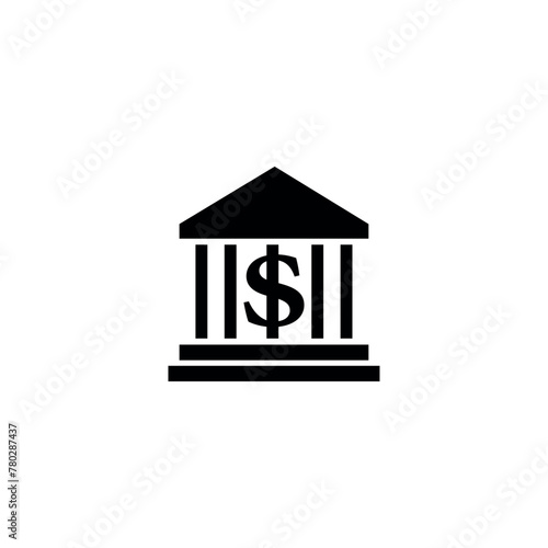 bank icon on white background 