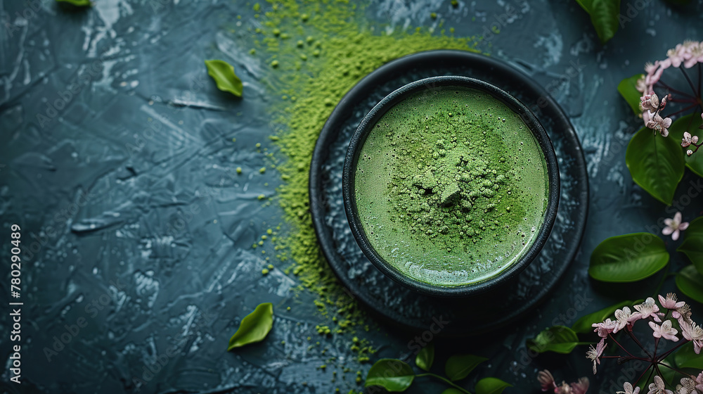 japanese aesthetic, minimal and Fine art photography of a plate of matcha pudding japanese aesthetic, minimal and Fine art photography of a plate of matcha pudding