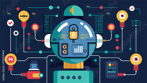 A glimpse of a machines internal components lined with sensors and advanced technology that can detect and prevent potential issues through
