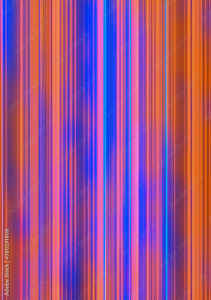 Obraz premium Digital graphic background of velocity lines or neon light in beige pink-blue tones.