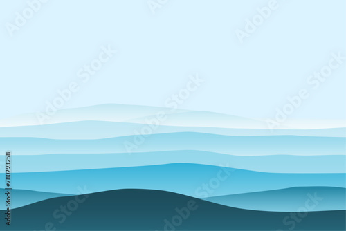 Minimal abstract landscape background with wave pattern