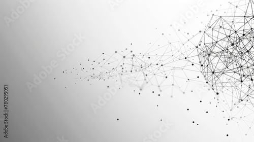 A dynamic abstract composition showcasing interconnected dots and lines