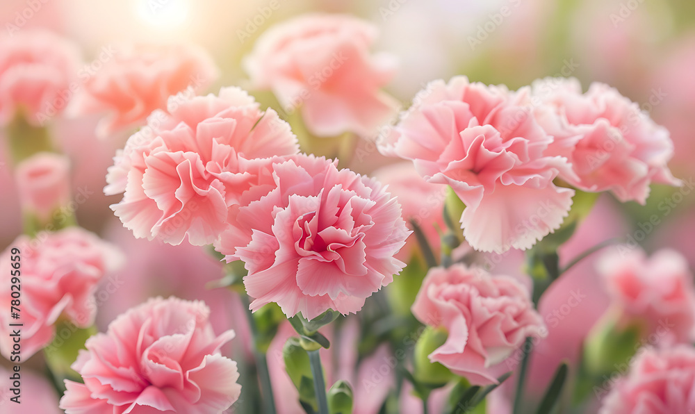 Pink carnation flowers, Generative AI Pink carnation flowers, Generative AI