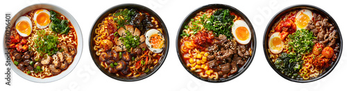 ramen, ramyeon isolated on a transparent PNG background, white background , Generative Ai photo