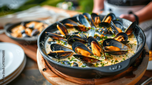 Normandys Culinary Gem A Platter of Moules Mariniere 