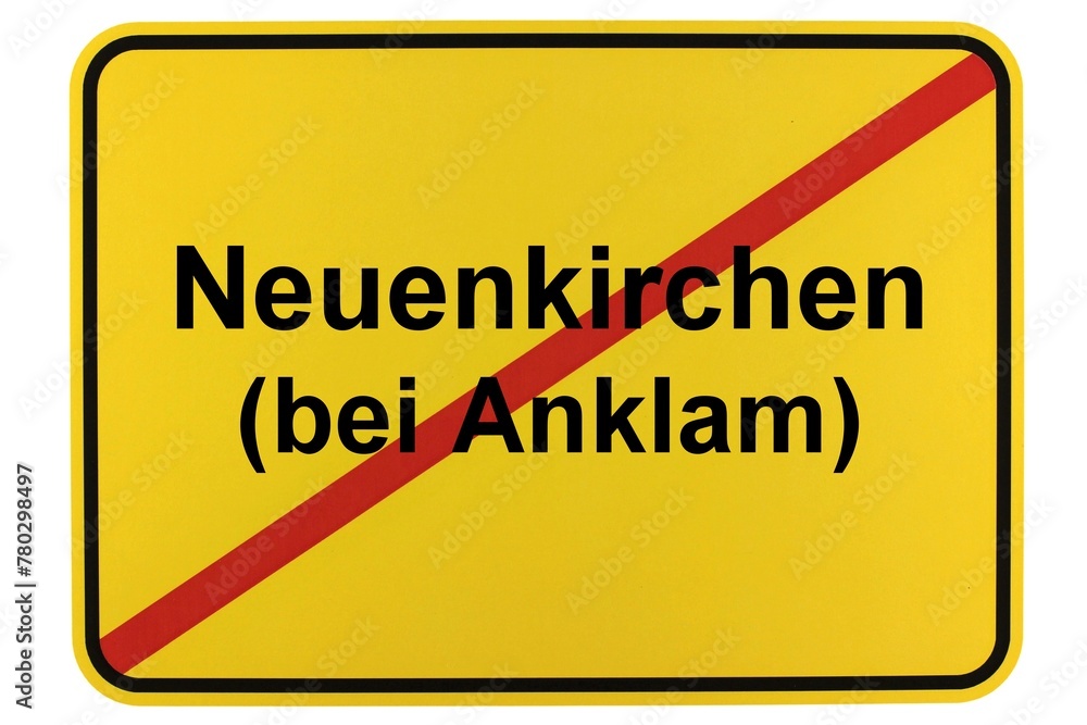 Illustration eines Ortsschildes der Gemeinde Neuenkirchen (bei Anklam) in Mecklenburg-Vorpommern Illustration eines Ortsschildes der Gemeinde Neuenkirchen (bei Anklam) in Mecklenburg-Vorpommern