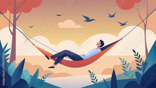 Lounging on a hammock feeling weightless and carefree as the wind gently rocks you back and forth while the sweet symphony of birds fills the