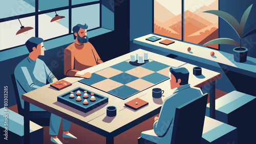 The living room is a battlefield as two players engage in a heated game of Risk. The sound of dice rolling and pieces being moved echoes