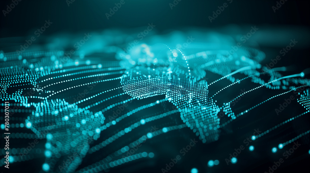 Blue Abstract Digital Dot Global Data Background Blue Abstract Digital Dot Global Data Background