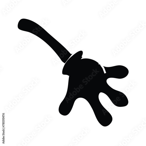 Cartoon legs and hands. Legs in boots and gloved hands. Vector isolated illustration set