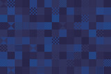 背景素材 紺色 青色 四角形パターン ドットとストライプ背景 スクエア 格子模様 バックグラウンド