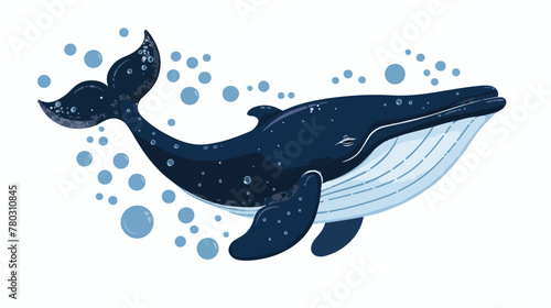 Whale vector Whale as an opera singer deep