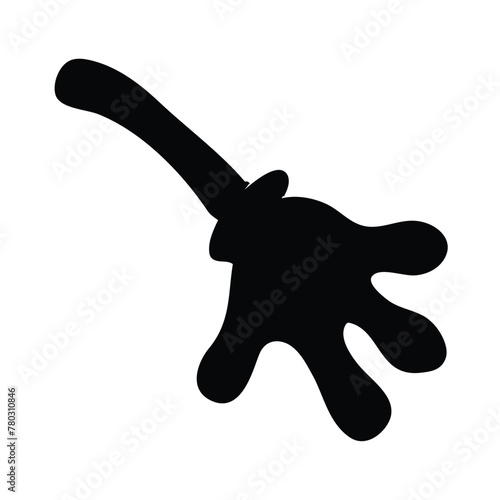Cartoon legs and hands. Legs in boots and gloved hands. Vector isolated illustration set