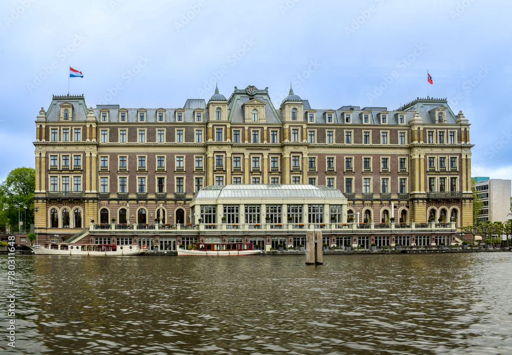 The Intercontinental hotel Amstel Amsterdam. The tourist place.