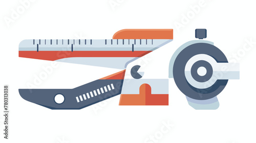 Caliper simple icon flat vector isolated on white background