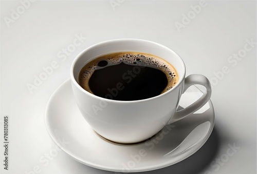 coffee cup isolated on a white background, coffee cupmug with hot black coffee, isolated design element
