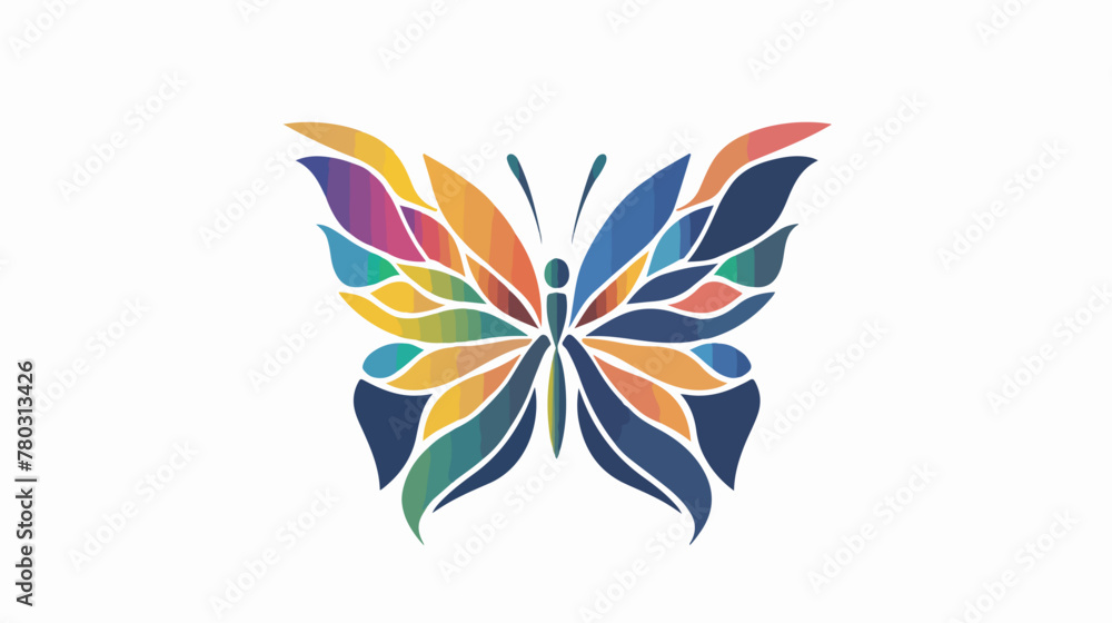 Beauty Butterfly Logo Template Vector icon design flat