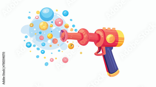 Cartoon bubble blower flat vector isolated on white background photo