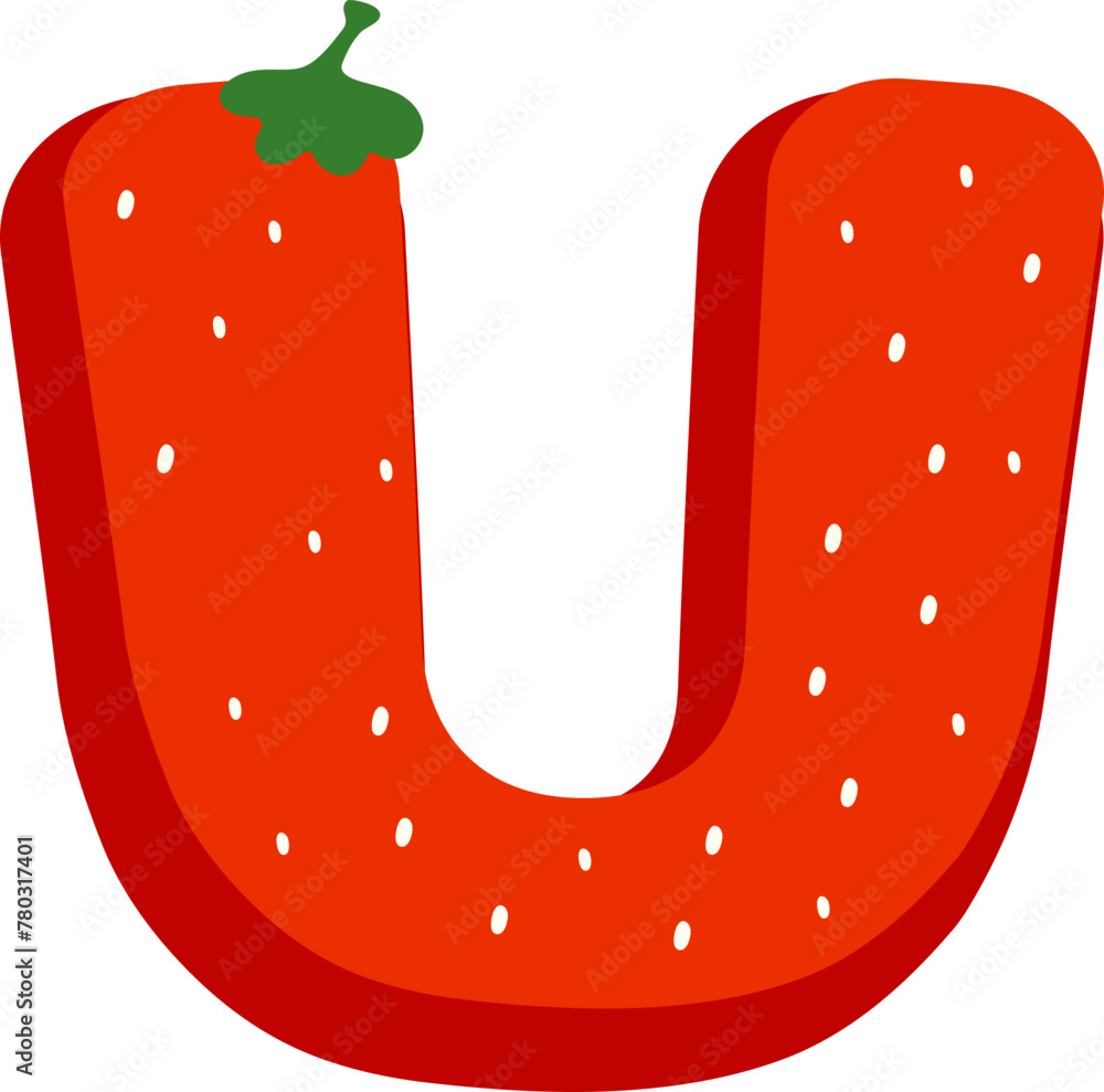 Strawberry Alphabet letters