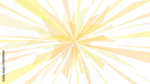 黄色い透明感のある綺麗な集中線　16：9