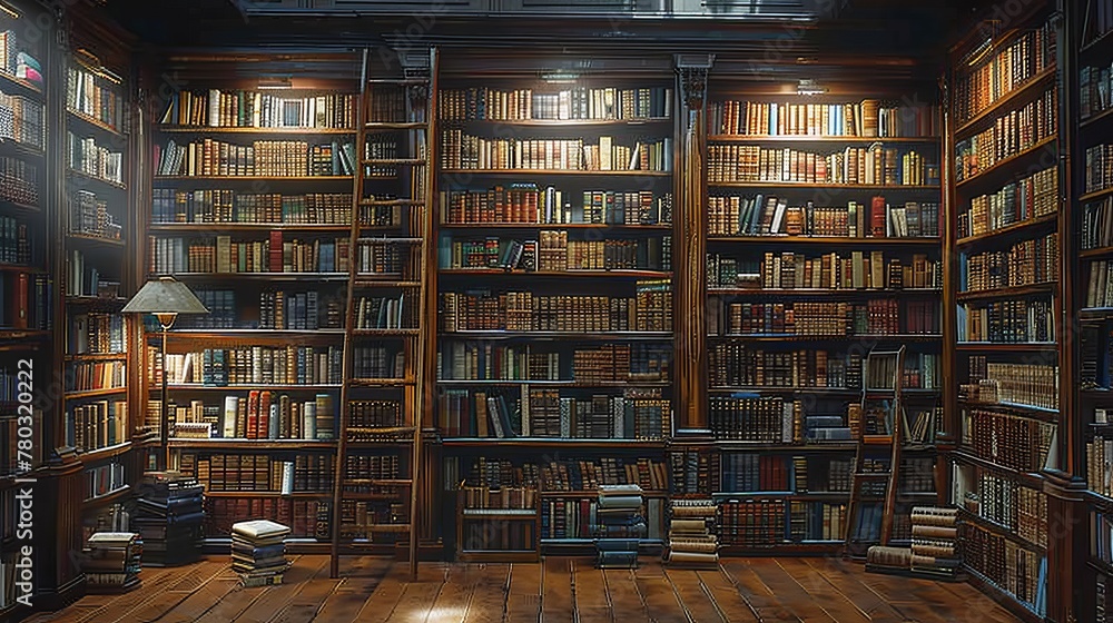 Library Full of Old Books