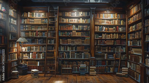 Library Full of Old Books