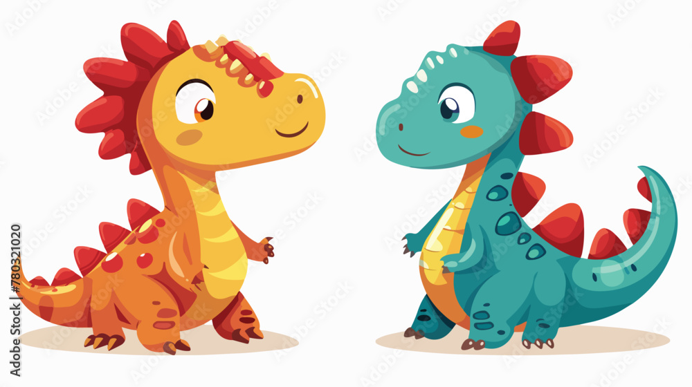 Cute baby dinosaur. Dinosaurs dragon and funny dino
