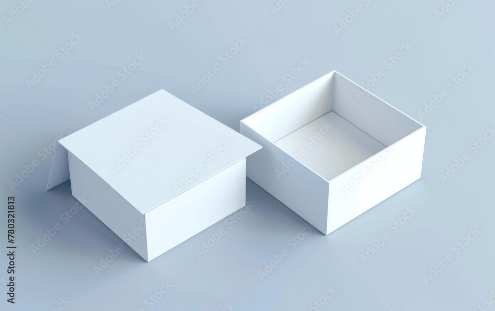 Packaging or box mockup. Empty blankk space 3d rendering object Packaging or box mockup. Empty blankk space 3d rendering object
