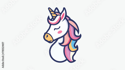 Cute Unicorn Logo Design Vector for Kids and Baby Shop
