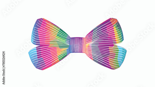 Degraded line lines tie bow party carnival flat vector
