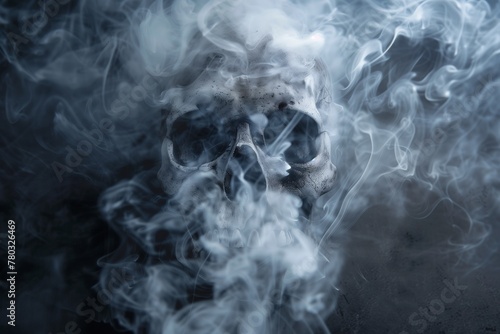 abstract swirling smoke tendrils on dark background mystery concept 