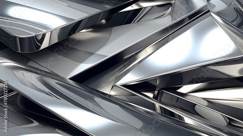 Digital silver metal curve abstract graphic poster web page PPT background