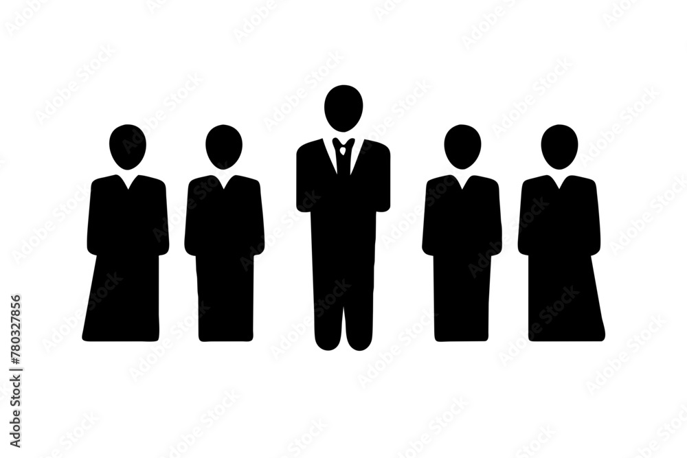 Business people icon silhouette