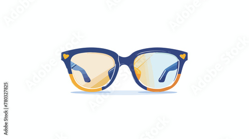 Cool glasses shop logo design flat vector isolated on