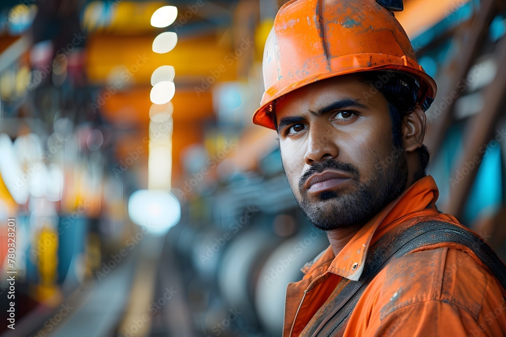 Dock Worker in Safety Gear. Generative AI Dock Worker in Safety Gear. Generative AI